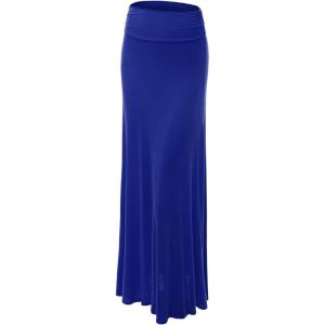 imageLock and Love Womens Stylish Comfy Floor Length Flar Long Maxi SkirtWb296royalbrite