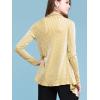 imageLL WSK2281 Womens Drape Front Open Cardigan Long Sleeve Irregular Hem S Mustard
