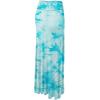 imageLock and Love Womens Casual High Waist SolidTie Dye Fold Over Flowy Long Maxi SkirtWb1058aqua