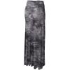 imageLock and Love Womens Casual High Waist SolidTie Dye Fold Over Flowy Long Maxi SkirtWb1058black