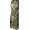 imageLock and Love Womens Casual High Waist SolidTie Dye Fold Over Flowy Long Maxi SkirtWb1058olive