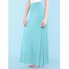 imageLock and Love Womens Casual High Waist SolidTie Dye Fold Over Flowy Long Maxi SkirtWb670aqua