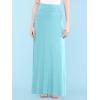 imageLock and Love Womens Casual High Waist SolidTie Dye Fold Over Flowy Long Maxi SkirtWb670aqua