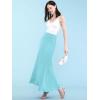 imageLock and Love Womens Casual High Waist SolidTie Dye Fold Over Flowy Long Maxi SkirtWb670aqua