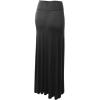 imageLock and Love Womens Casual High Waist SolidTie Dye Fold Over Flowy Long Maxi SkirtWb670black