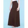 imageLock and Love Womens Casual High Waist SolidTie Dye Fold Over Flowy Long Maxi SkirtWb670brown