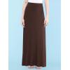 imageLock and Love Womens Casual High Waist SolidTie Dye Fold Over Flowy Long Maxi SkirtWb670brown