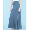 imageLock and Love Womens Casual High Waist SolidTie Dye Fold Over Flowy Long Maxi SkirtWb670denim