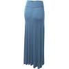 imageLock and Love Womens Casual High Waist SolidTie Dye Fold Over Flowy Long Maxi SkirtWb670denim