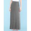 imageLock and Love Womens Casual High Waist SolidTie Dye Fold Over Flowy Long Maxi SkirtWb670heathergrey