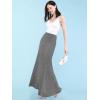 imageLock and Love Womens Casual High Waist SolidTie Dye Fold Over Flowy Long Maxi SkirtWb670heathergrey
