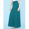 imageLock and Love Womens Casual High Waist SolidTie Dye Fold Over Flowy Long Maxi SkirtWb670jade