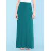 imageLock and Love Womens Casual High Waist SolidTie Dye Fold Over Flowy Long Maxi SkirtWb670jade