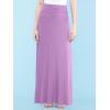 imageLock and Love Womens Casual High Waist SolidTie Dye Fold Over Flowy Long Maxi SkirtWb670lilac