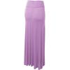 imageLock and Love Womens Casual High Waist SolidTie Dye Fold Over Flowy Long Maxi SkirtWb670lilac