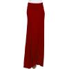 imageLock and Love Womens Casual High Waist SolidTie Dye Fold Over Flowy Long Maxi SkirtWb670merlot