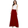 imageLock and Love Womens Casual High Waist SolidTie Dye Fold Over Flowy Long Maxi SkirtWb670merlot