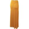 imageLock and Love Womens Casual High Waist SolidTie Dye Fold Over Flowy Long Maxi SkirtWb670mustard