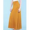 imageLock and Love Womens Casual High Waist SolidTie Dye Fold Over Flowy Long Maxi SkirtWb670mustard