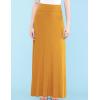 imageLock and Love Womens Casual High Waist SolidTie Dye Fold Over Flowy Long Maxi SkirtWb670mustard