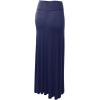 imageLock and Love Womens Casual High Waist SolidTie Dye Fold Over Flowy Long Maxi SkirtWb670navy
