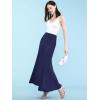 imageLock and Love Womens Casual High Waist SolidTie Dye Fold Over Flowy Long Maxi SkirtWb670navy