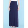 imageLock and Love Womens Casual High Waist SolidTie Dye Fold Over Flowy Long Maxi SkirtWb670navy