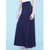 imageLock and Love Womens Casual High Waist SolidTie Dye Fold Over Flowy Long Maxi SkirtWb670navy