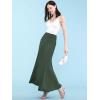 imageLock and Love Womens Casual High Waist SolidTie Dye Fold Over Flowy Long Maxi SkirtWb670olive