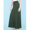 imageLock and Love Womens Casual High Waist SolidTie Dye Fold Over Flowy Long Maxi SkirtWb670olive