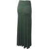 imageLock and Love Womens Casual High Waist SolidTie Dye Fold Over Flowy Long Maxi SkirtWb670olive
