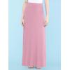 imageLock and Love Womens Casual High Waist SolidTie Dye Fold Over Flowy Long Maxi SkirtWb670pink