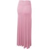 imageLock and Love Womens Casual High Waist SolidTie Dye Fold Over Flowy Long Maxi SkirtWb670pink