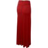imageLock and Love Womens Casual High Waist SolidTie Dye Fold Over Flowy Long Maxi SkirtWb670red