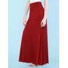 imageLock and Love Womens Casual High Waist SolidTie Dye Fold Over Flowy Long Maxi SkirtWb670red