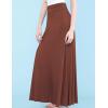imageLock and Love Womens Casual High Waist SolidTie Dye Fold Over Flowy Long Maxi SkirtWb670rust