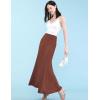 imageLock and Love Womens Casual High Waist SolidTie Dye Fold Over Flowy Long Maxi SkirtWb670rust