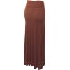 imageLock and Love Womens Casual High Waist SolidTie Dye Fold Over Flowy Long Maxi SkirtWb670rust