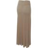 imageLock and Love Womens Casual High Waist SolidTie Dye Fold Over Flowy Long Maxi SkirtWb670taupe