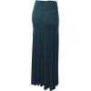 imageLock and Love Womens Casual High Waist SolidTie Dye Fold Over Flowy Long Maxi SkirtWb670teal