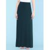 imageLock and Love Womens Casual High Waist SolidTie Dye Fold Over Flowy Long Maxi SkirtWb670teal