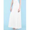 imageLock and Love Womens Casual High Waist SolidTie Dye Fold Over Flowy Long Maxi SkirtWb670white