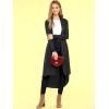 imageLock and Love Womens Casual Long Open Front Drape Lightweight Duster High Low Hem Maxi Long Sleeve CardiganWsk2291charcoal
