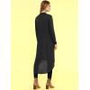 imageLock and Love Womens Casual Long Open Front Drape Lightweight Duster High Low Hem Maxi Long Sleeve CardiganWsk2291charcoal