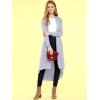 imageLock and Love Womens Casual Long Open Front Drape Lightweight Duster High Low Hem Maxi Long Sleeve CardiganWsk2291grey