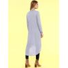 imageLock and Love Womens Casual Long Open Front Drape Lightweight Duster High Low Hem Maxi Long Sleeve CardiganWsk2291grey