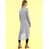 imageLock and Love Womens Casual Long Open Front Drape Lightweight Duster High Low Hem Maxi Long Sleeve CardiganWsk2291heathergrey