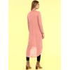 imageLock and Love Womens Casual Long Open Front Drape Lightweight Duster High Low Hem Maxi Long Sleeve CardiganWsk2291indianpink