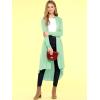 imageLock and Love Womens Casual Long Open Front Drape Lightweight Duster High Low Hem Maxi Long Sleeve CardiganWsk2291mint