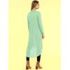 imageLock and Love Womens Casual Long Open Front Drape Lightweight Duster High Low Hem Maxi Long Sleeve CardiganWsk2291mint